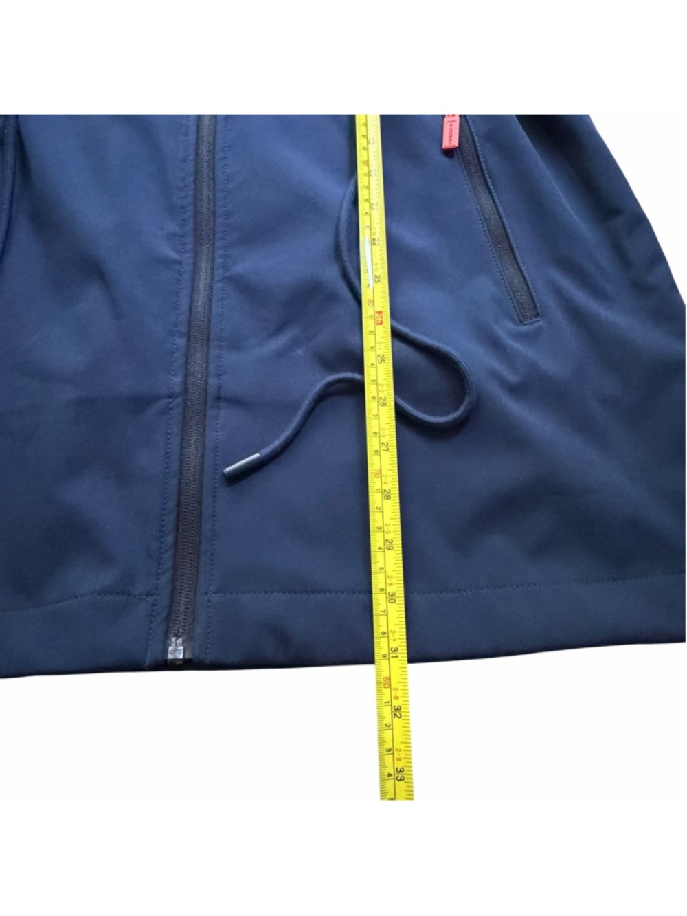 Hunter Navy Hooded Jacket Classic Florence Adjustable Drawcord Zip Front Large - Picture 10 of 11